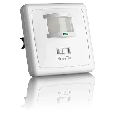 Immagine di SEBSON Rilevatore di Movimento per Luci Interno, Montaggio a Parete da Incasso, LED Adatto, Programmabile, Sensore Infrarossi, 9m/160