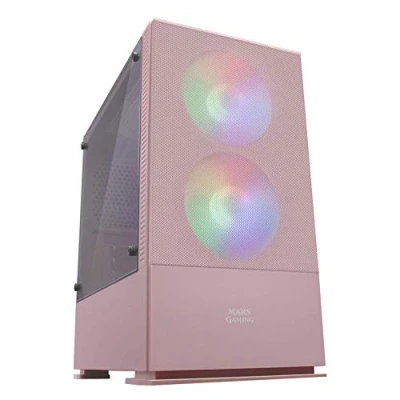Immagine di Mars Gaming MCZ, Premium Compact PC Custodia per PC, MicroATX, Panel + Front Mesh, Rosa