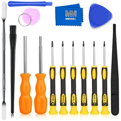 Immagine di MMOBIEL Set di attrezzi riparazione compatibile con Nintendo, Switch 3DS e Wii NES SNES DS Lite GBA GameCube cacciavite