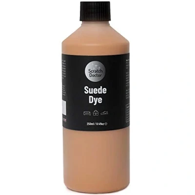 Immagine di Scratch Doctor Vernice riparatrice per camoscio e nabuk, stivali, scarpe, borse, divani (marrone chiaro, 250 ml)