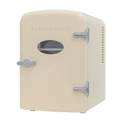 Immagine di Flamingueo Frigorifero Piccolo Mini Frigo 4L, 12V/220V, da Camera, Raffreddamento e Riscaldamento, Ufficio