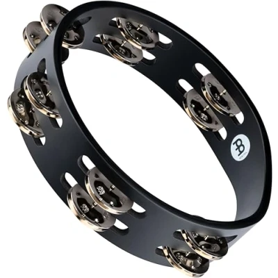 Immagine di Meinl Percussion Tamburello compatto in acciaio nichelato argentato (CTA2S BK)