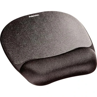 Immagine di Fellowes 9176501 Tappetino mouse con poggiapolsi in memory foam, Nero