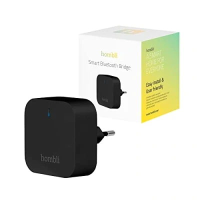 Immagine di Hombli Smart Bluetooth Bridge Gateway di Telecomando Senza Fili per Sensori Movimento e Contatto con Funzione App Installazione Facile Compatibile Google, Alexa Siri