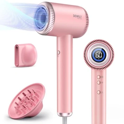 Immagine di Asciugacapelli Ionico Ad Asciugatura Rapida Professionale 110.000 giri/min, 300 milioni di ioni,Diffusore e Concentratore, Phon Capelli con motore brushless