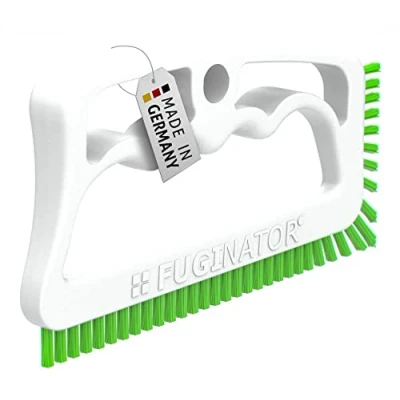Immagine di FUGINATOR® spazzola per fughe la Pulizia delle del bagno, WC, cucina, di pareti e pavimenti Pratica piastrelle (Bianco/Verde)