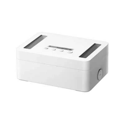 Immagine di VAYDEER Time Locking Container, contenitore di metallo con blocco temporizzato per cellulare, snack, alcol o altre tentazioni indesiderate (21,2 x 8 15,4 cm/Bianco)