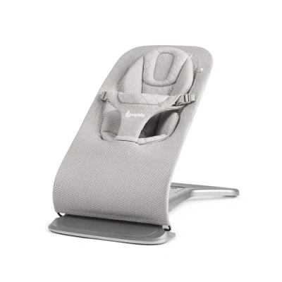 Immagine di Ergobaby 3 in 1 Evolve Bouncer Mesh, Sdraietta ergonomica per neonati dalla nascita ai più piccoli, Altalena traspirante con inserto (2,5 kg 13,2 kg), Light Grey
