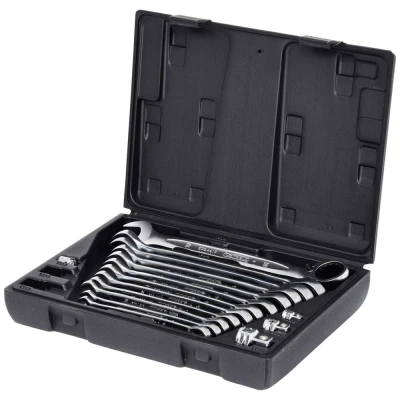 Immagine di KS TOOLS 503.4666 Serie di chiavi a cricco ad anello fissa 72 19, 8 Acciaio al cromo vanadio con adattatore