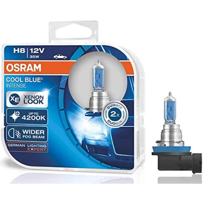 Immagine di OSRAM 64212CBI HCB Cool Blue Intense H8 Lampada alogena per proiettori auto, 12 V, 35W, 800 lm, 4200 K, Duobox (2 pezzi)