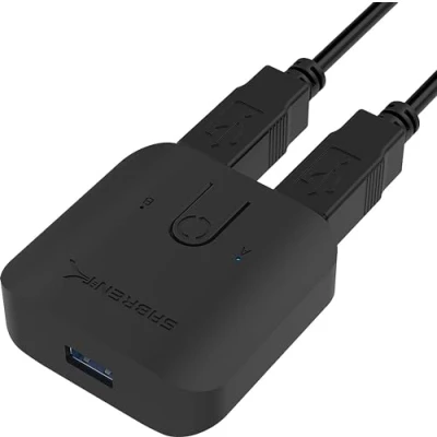 Immagine di SABRENT Switch USB, Sdoppiatore USB 3.2 Gen 1 KVM, ingresso 2 uscite, per più computer, chiavetta mouse, tastiera, scanner, stampante e hard drive (USB SW30)