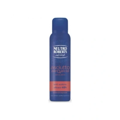 Immagine di Neutro Roberts, Deodorante Spray Uomo Asciutto, Senza Alcool, Essenza Legnosa, Fresco e Asciutto per 48 Ore, Uomo, Dermatologicamente Testato, Flacone da 150 ml