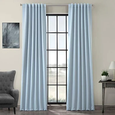 Immagine di HPD Half Price Drapes BOCH 134308 96 Tenda Oscurante, 127 x 228 cm (1 Pannello), Colore: Blu Opaco, Misto Poliestere, 50 in