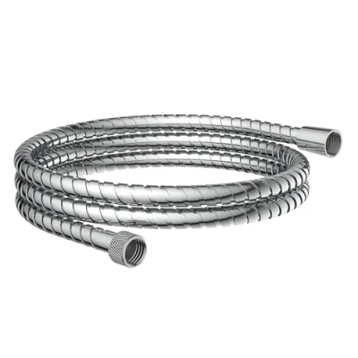 Immagine di EISL Tubo doccia in acciaio inox, 2 m, con protezione extra antipiega, universale, 200 cm, per doccia, cromato JM200MKCRPLUS