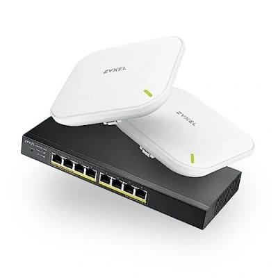 Immagine di Zyxel Nebula Simplicity Starter Kit 2 X WiFi 6 access point &amp; 8 porte PoE Smart Managed Switch [NWA90AX GS1915 8EP]