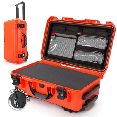 Immagine di Nanuk 935 Custodia rigida impermeabile con organizer per coperchio e inserto in schiuma, colore: Arancione