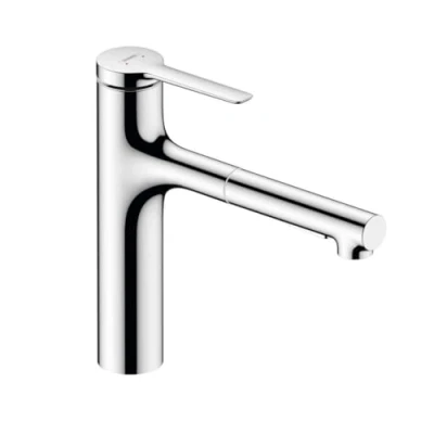 Immagine di hansgrohe Zesis M33 Miscelatore monocomando cucina, 160, doccetta estraibile, 2 tipi di getto, sBox lite, Cromo, 74804000