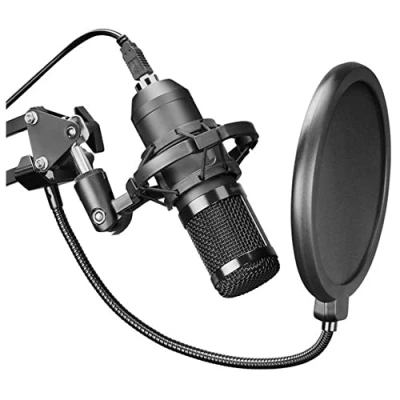 Immagine di MARSGAMING MMICPRO, Microfono USB PC, Condensatore, Streaming ad Altissima Definizione, ASMR, Per Windows/Mac, Nero