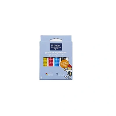 Immagine di Lefranc &amp; Bourgeois 807492 School Colours Gouache in tubi da 10 ml Pronto per l&#039;uso alta opacità, Intensa luminosità, ad resa Set Farben di colori 5