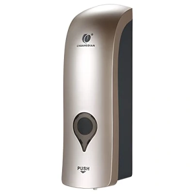 Immagine di 300ml Dispenser di Sapone, per Shampoo e Bagnoschiuma da Parete, Sapone Liquido, Senza Foratura, Manuale Dispenser, a Parete (Champagne)
