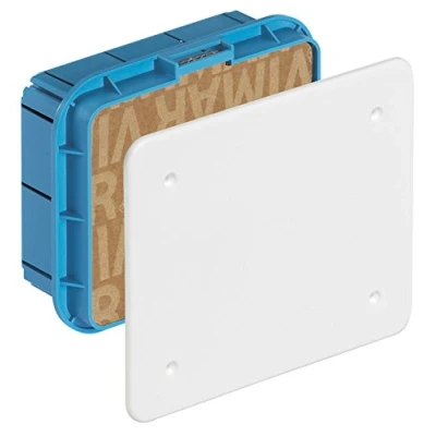 Immagine di VIMAR scatola Derivazione Incasso Con Coperchio Bianco E Viti, Dimensioni 118x142x55.3