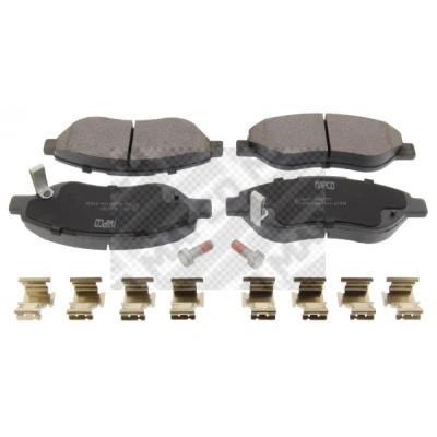 Immagine di MAPCO 6007 Kit pastiglie freno Assale anteriore con segnalatore acustico usura bulloni pinza accessori OPEL: Corsa D Hatchback