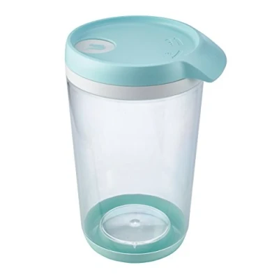 Immagine di keeeper Contenitore per Alimenti Sfusi, Dosaggio 4 in 1, Plastica priva di BPA, 2,5 l, 16,7 x 14,6 24,5 cm, Bruni, Verde menta
