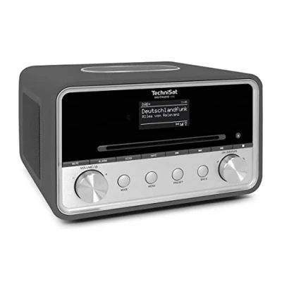 Immagine di TechniSat DIGITRADIO 586 Radio ibrido DAB+ (radio internet, FM, Bluetooth, Spotify, ricarica wireless, controllo tramite app, OLED, USB, CD, MP3, AUX, 20 W, sistema compatto, telecomando) antracite