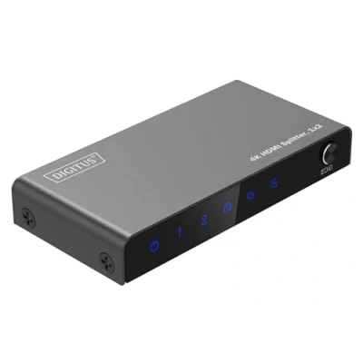 Immagine di Digitus DS 55336 Splitter HDMI 1x2 Ingresso: 1 porta/Uscita: 2 porte UHD 4K/60 Hz HDTV: 3840 x 2160p HDCP 2.2 HDR, Deep Colour, EDID switch, DTS, Dolby Digital, LPCM