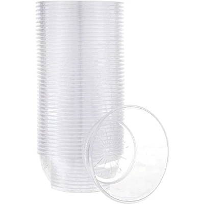 Immagine di KAHEIGN 60Pz Mini Ciotole Da Dessert, 180ml Tazze Dessert Rotonde In Plastica Tazza Trasparente per Antipasto Semifreddo Ciotola Portata Riutilizzabile Mousse Budino Partito (9 x 4cm)