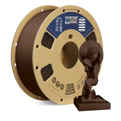 Immagine di OVERTURE PLA Plus (PLA+) Filamento 1.75mm, Toughness Enhanced Roll, Professionale Tenacia, 1kg Filamento(2.2lbs), Precisione Dimensionale 99% Probabilità +/ 0.03 mm (Cioccolato)