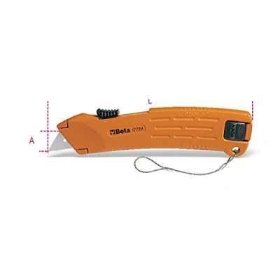 Immagine di Beta 1772H HS Cutter a lama retrattile di sicurezza fornito con 2 lame H SAFE