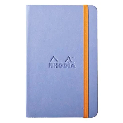 Immagine di RHODIA 118629C Taccuino Rigido Iris A6 192 pagine Carta Clairefontaine Uni Avorio 90 g/m Segna pagina, Chiusura con elastico Copertina Simil Cuoio Collezione Rhodiarama