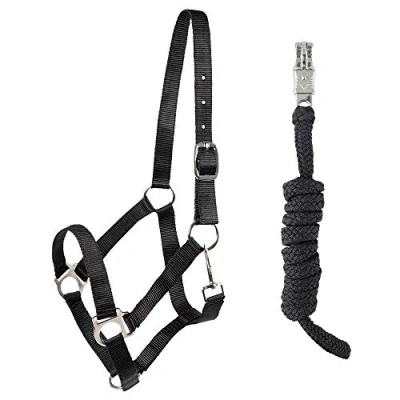 Immagine di PFIFF 102931 Set di cavezza e maglia per in plastica, colore: Nero