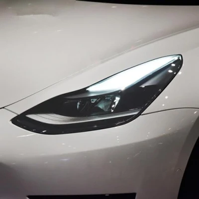 Immagine di JCAKES 2 pellicole protettive per fari anteriori dell&#039;auto, in TPU trasparente, accessori Tesla Model 3 X Y S 2015 2023