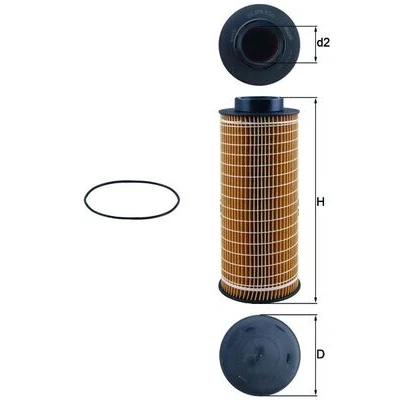 Immagine di MAHLE ORIGINAL OX 376D filtro olio Cartuccia SCANIA: 4 series, P,G,R,T series