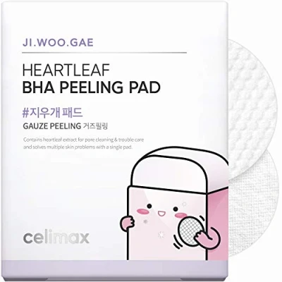 Immagine di Celimax JI WOO GAE Heartleaf BHA Peeling PAD Detergente, Taglia: 125 ml,