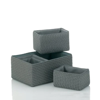 Immagine di Kela 21783, Set di 5 cestini, Varie Dimensioni, Plastica PP, &#039;Rimossa&#039;, Grigio, Gray, One Size