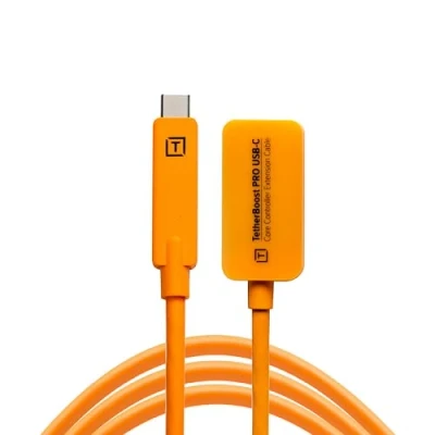 Immagine di Tether Tools TetherBoost Pro USB C Core Controller Extension Cable Prolunga per cavo (arancione)