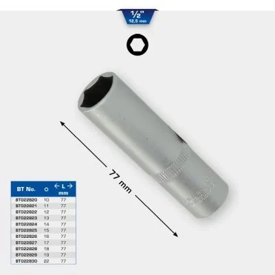 Immagine di BRILLIANT TOOLS BT022822 Bussola esagonale 1/2&quot;, versione lunga, 12 mm [Powered by KS TOOLS]