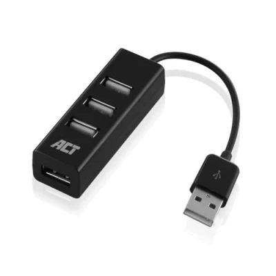 Immagine di ACT Hub USB Mini, 4 porte USB, splitter portatile, per PC e laptop AC6205