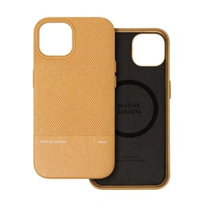 Immagine di Native Union Custodia (Re) Classic Compatibile con MagSafe Realizzata materiali riciclati e di origine vegetale Protezione antigraffio 1,8 metri per iPhone 15 (Kraft)