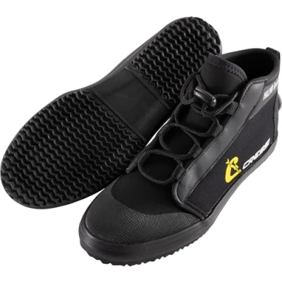 Immagine di CRESSI Malmo Rock Boots XL, Scarponcini in Neoprene Nero 3mm con Suola Rigida Total Grip Massima Protezione per Immersioni e attività Acquatiche Varie Unisex Adulto