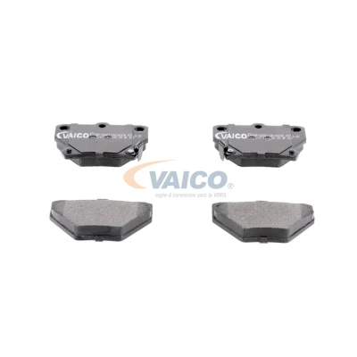Immagine di VAICO V70 0034 Kit pastiglie freno Q+ qualità di primo fornitore Assale posteriore con segnalatore acustico usura TOYOTA: Yaris I Hatchback