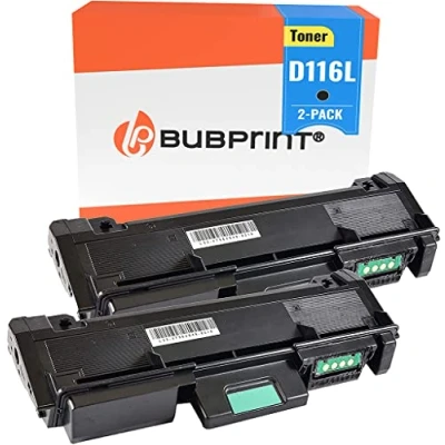 Immagine di Bubprint 2 Cartucce Toner compatibili per Samsung MLT D116L Xpress M2625D M2675F M2675FN M2825DW M2825ND M2835DW M2875DW M2875FD M2875FW M2885 M2885FW Nero