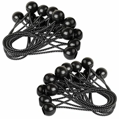 Immagine di Elastici con Sfera,Corde Elastiche Sfere,50 Pezzi Bungee Ball in Gomma,Corda Elastica per Teloni,Elastici Pallina,Elastici Fissaggio
