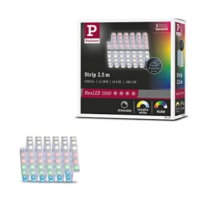 Immagine di Paulmann 70530 Striscia LED 24 V 2.5 m Bianco caldo, RGBW