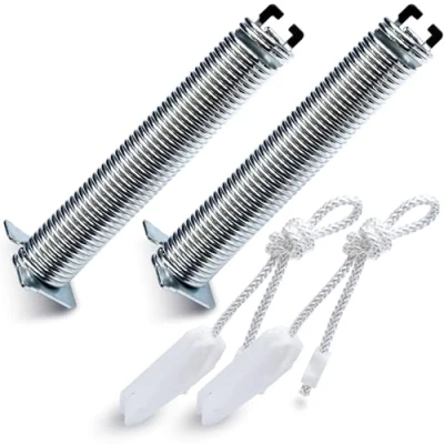 Immagine di Molle per cerniere porta, lavastoviglie come 00754869, kit di riparazione con funi lavastoviglie, codice colore nero, Bosch, Siemens, Neff