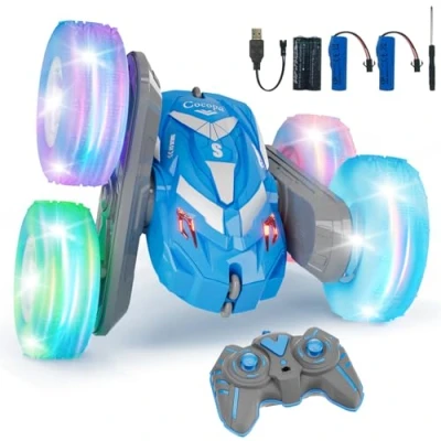 Immagine di Cocopa Macchina Telecomandata per Bambini con Luce, Giochi 4 5 6 7 8 9 Anni, Regalo Bambino 3 12 Ragazzi Regali Giocattoli Natale Compleanno, Auto Radiocomandata 4X4 Truck Esterno (Blu)