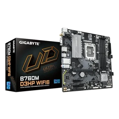 Immagine di GIGABYTE B760M D3HP WIFI6 Scheda madre Compatibile con CPU Intel Core di 14ª generazione, VRM digitale a 4+1+1 fasi, fino 5600 MHz DDR5, 2x M.2 PCIe 4.0, Wi Fi 6, LAN GbE, USB 3.2 Gen 1